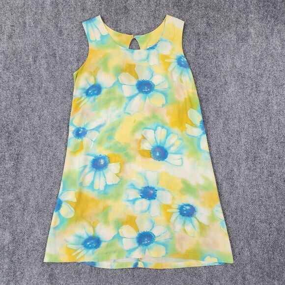 Jams World Dresses & Skirts - Vintage Jams World Dress Womens Medium Colorful Ivory Flower Sleeveless USA Made